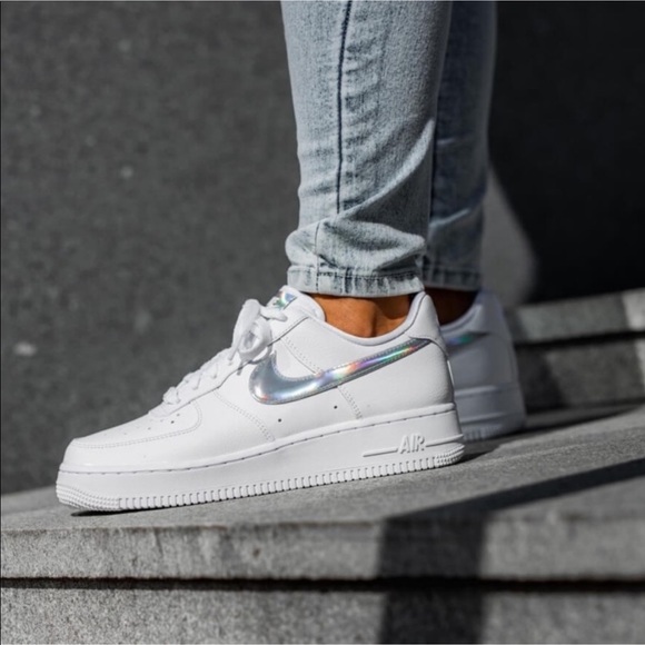 Nike Air Force 1 Shoes Sneakers AF1 Chrome - Picture 4 of 11